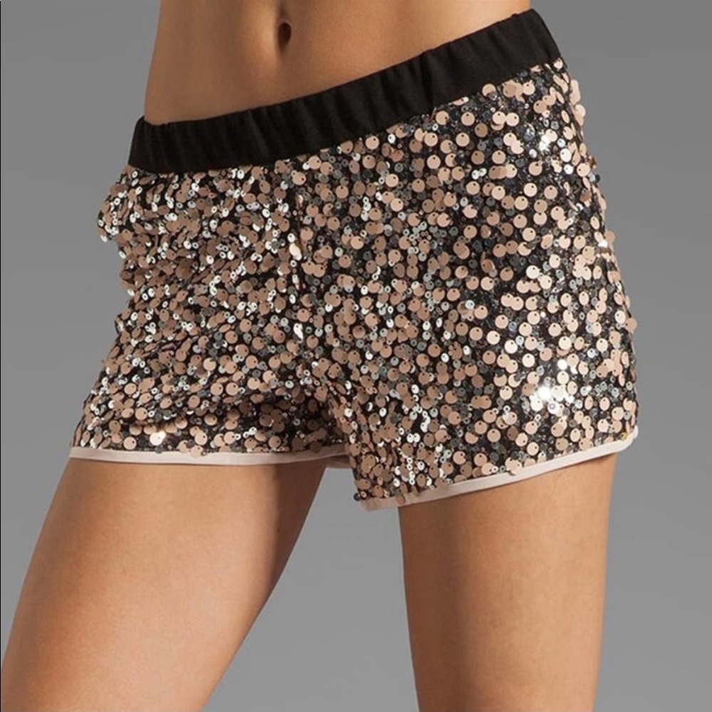 DVF Diane Von Furstenberg Suki All Over Metallic Sequin Short